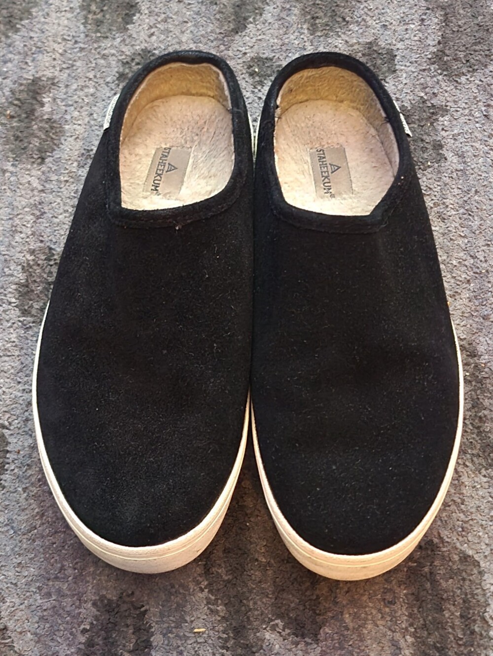 Staheekum Black Suede Slip On Shoes size 9